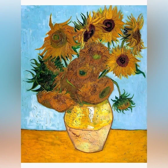 Vincent Van Gogh’s “Sunflowers” in Mini Cross Stitch Art - Picture 4 of 4